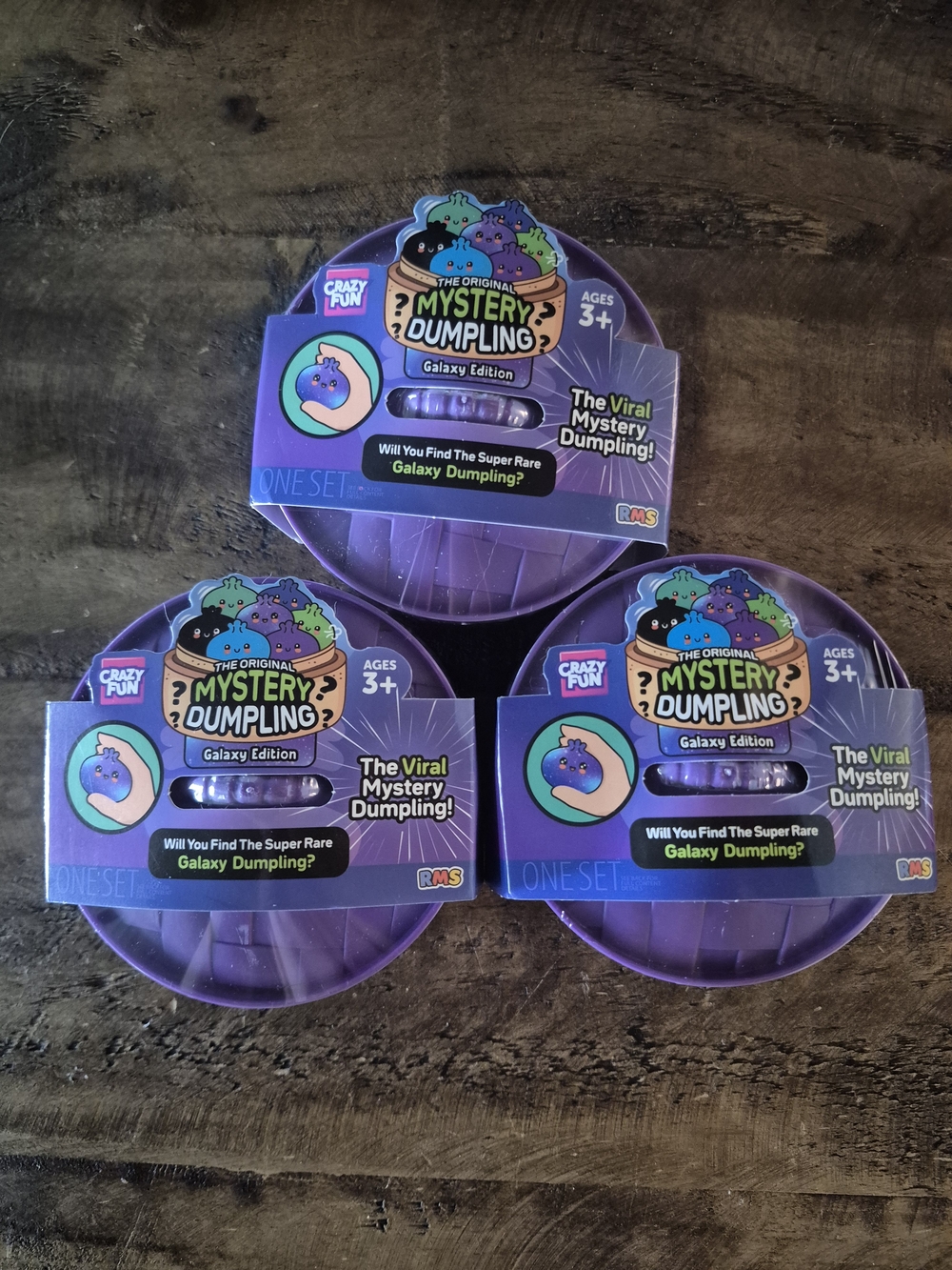 3 Pack Galaxy Mystery Dumpling Sealed Band New RMS